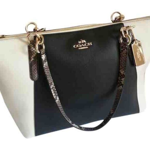 Coach Ava Tote Exotic Trim Leather - Picture 1 of 14